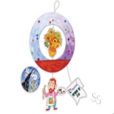 쏨숭 초등 유아 미술 고흐 모빌 만들기 어린이교구, 1개