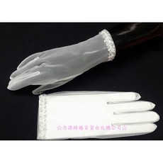 一生一世 透紗跳動亮片串珠邊手套 女童夢幻亮片手套 兒童表演手套