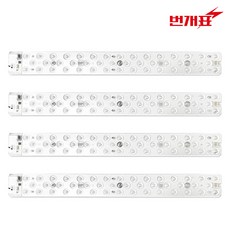 번개표 LED 모듈 리폼형 램프 자석 30W 대체용 FPL 55W, 주광색, 4개