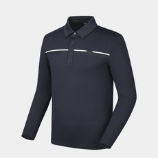 Callaway 男款立領LOGO圖案長袖T恤