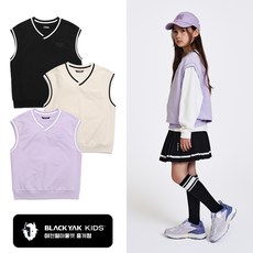 [블랙야크키즈 중계점] *F/W이월 초특가SALE* BK토보베스트OV#3 (3Color) 후면 빅레터링 그래픽 디자인 간절기부터 겨울까지 활용도 높은 브이넉 니트 조끼