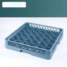 업소용 식기세척기 랙 수납 컵 유리잔 접시 세척 건조 플라스틱 정리함, 36칸 두꺼운 체크 7.5cm, 1개