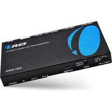 OREI 1x2 2.0 HDMI 스플리터(스케일러 오디오 추출기 포함 2포트 Full Ultra HDCP 2.4K @ 60Hz 및 3D 지원 EDID 제어 지원 - UHD, OREI 1x2 2.0 HDMI 스플리터(스케일러 오디
