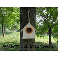 야외 나무 새집 정원 새둥지 둥지 가든 참새집 버드하우스 원목 소품, 6