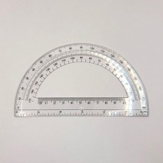 투명 각도기 단품 선명한 눈금 학교 수업 초등 수학 교구 어린이 선물 도구 용품 과학, 상세페이지 참조, 상세페이지 참조