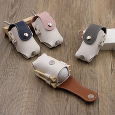 골프공 보관 파우치 티 수납 가죽 홀더 휴대용 골프용품 액세서리, 1개, 레드