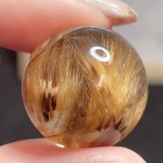 天然咖啡鈦金珠（未打洞）, 18.2,咖啡鈦金單珠（無孔，收藏級）A29