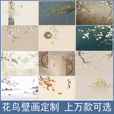 뮤럴벽지 꽃무늬 동양화벽지 거실포인트벽지 침실 배경벽지 민화벽지 DIY벽지 인테리어 포인트벽지 아트시트지 벽화 장식 홈데코 맞춤형 벽지셀프 시공용, 진주 반짝이는 실버 천/평방미터