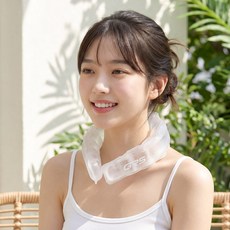 GRS 와이드 아이스 넥쿨러, 1개, 화이트