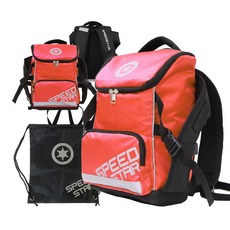 스피드스타 프로 아동용 인라인가방 + 보조가방, 1개, 레드