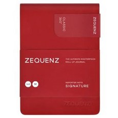 지퀀스 타임밸류 클래식 360 B7 베리언트 사이즈 슬림 리포터 노트 가로줄 M 100매입, 레드, 1개