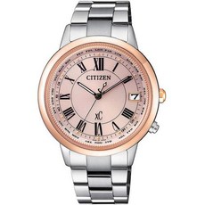 CITIZEN xC 星辰 亞洲限定鈦金屬光動能電波女錶(櫻花粉/36mm) CB1106-51W