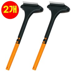 호아인터 유리창 방충망 창문 청소솔 청소 스퀴지 청소도구, 오렌지, 2개