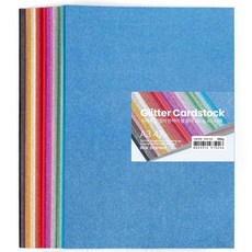 star starred 두꺼운 21컬러 반짝이 펄 종이 (Glitter Cardstock), 250g A3 42매