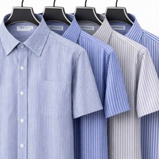 반팔 줄무늬 와이셔츠 S~5XL 프리미엄 일반핏 남자 남성 빅사이즈