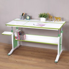 C&B 創意小天才兒童專用調節桌 120公分寬 粉綠色 高度傾斜可調整, 粉綠