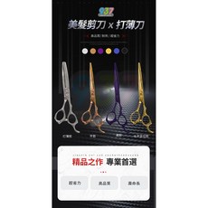 邱神奇 HA系列 美髮剪刀, 1個, 打薄剪,金