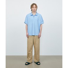 매장정품 브이투 VTWO 린넨 오버사이즈 폴로 하프 셔츠_블루 5007787428 177179
