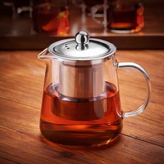 내열유리 티포트 티팟 티 워머 다기 잔 찻잔 티포트 차거름 주전자, 750ml, 1개