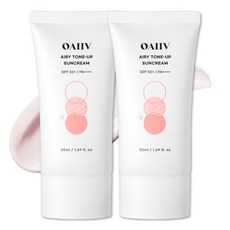 오아이브 톤업 선크림 무기자차 SPF50+ PA++++, 2개, 50ml