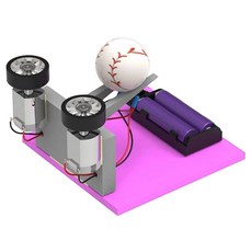 초등과학 고속모터 바퀴회전 폼볼 발사대만들기 5인/ 회전운동교구 만들기놀이 수업용, 1세트