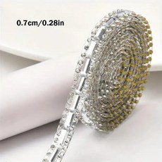 접착식 라인 스트립 재봉 반짝이 크리스탈 롤 레진 아이언온, 1개, 1. B-0.7cm
