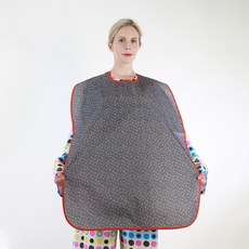 신화가운 6031 벨크로 환자용 앞치마 병원 요양원 노인 성인 어른 환자 식사용 방수 턱받이 방수앞치마, 1개