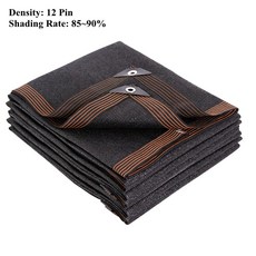 차광망 그늘막 블랙 차양막 UV 차단 HDPE 정원 다육 식물 야외 수영장 커버 3핀 6핀 12핀 차광막, [00] 12 Pin, 76) 12 Pin  3x8m