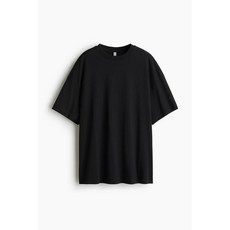HM 오버사이즈 티셔츠 블랙 1137208004