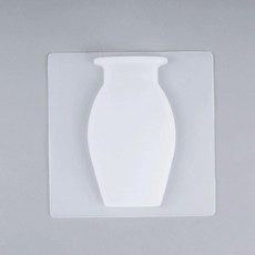 1P 실리콘 붙이는꽃병 꽃병 조화 베란다문, 1개, 화이트