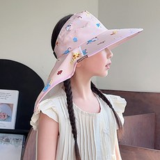 준캡 유아 아동 어린이 얼룩이동물 가림막 봄 여름 가을 자외선차단 챙모자 돌돌이 머리띠 귀여운모자