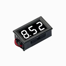 디지털 전압계 DC 4.5V ~ 30V 패널 미터 6V 12V Electromobile 오토바이 자동차 용 빨간색/파란색/녹색, 01 0-100V Three Wire, 04 White