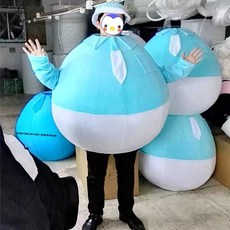 뚱뚱이 공 의상 인형 캐릭터 제품 운동회용, 1개, 7. 퍼플 (155-180cm)