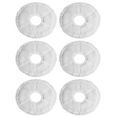 로봇 진공 청소기용 걸레 천 교체, 2. 6PC Mop White, 기본