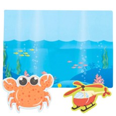 유아용 욕실 물놀이 목욕 방수 EVA 스티커 목욕놀이 아이 말랑말랑 욕조, 공룡숫자 UDOEV0114