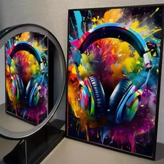 수채화 네온 비디오 게임 포스터 접착 아트 방수 종이 스티커 커피 하우스 룸 벽장식, 10. White4