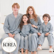 국산 스트라이프 패밀리 잠옷 블루스(25F331_431)