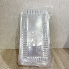 柚子烘焙 方形鋁箔透明蓋餐盒 25入 外帶盒 焗烤盒 蛋糕盒 義大利麵盒蓋, 1個, 25個裝