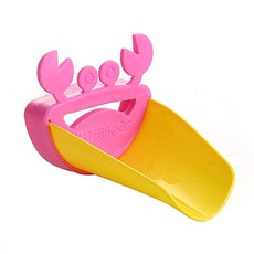 AKOAK 1팩 플라스틱 수도꼭지 익스텐더 손 세척 치 귀여운 만화 손 씻기 물 도구 손 세척 보조 치 연 치 (옐로우 파우더), 옐로우 파우더