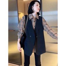 女西裝馬甲 春秋新款氣質無袖背心坎肩外穿馬甲新中式