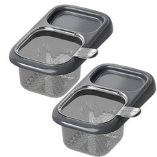 알리오마켓 깔끔한 주방 관리 싱크대 음식물 거름망 수세미 거치대, 2개, 블랙