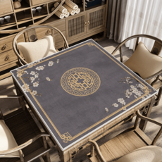 마작매트 보드게임매트 마작판 보드게임판 게임카페트 놀이판 테이블보 미끄럼방지 소음방지 휴대용, 60×60cm, 옵션2, 1개