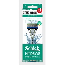 Schick舒適牌 水次元5 PREMIUM 刮鬍刀(敏感肌用) 刀把1入 刀片2入, 1個
