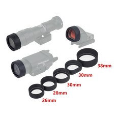 圓仔 槍燈、瞄具保護蓋，防BB彈擊碎，內紅點防護罩 T1、T2、X300、X400、SRO、MRO、TLR-1 保護蓋, 1個, 50369-[30mm~TLR用]