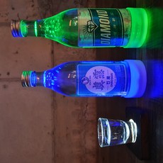 불나 LED소주병홀더 4개 묶음 LED병 LED소주 컵홀더 병홀더, 1세트, 파랑 조명