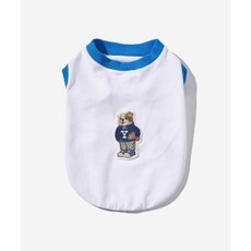 예일 엠브로이더리 댄 쿨코튼 도기 슬리브리스 화이트 105538