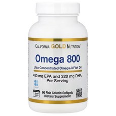 캘리포니아 골드 뉴트리션 오메가800 1000mg 30정 2팩 California Gold Nutrition Omega 800 1000mg 30 Softgels, 90정, 1개