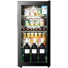 미니 와인 셀러 냉장고 쇼케이스 음료수 술장고 맥주, 100L 냉장+미냉동+잠금