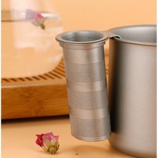 山道具屋 鈦工匠 Ti artisan Ta3136 純鈦側掛濾茶杯架，輕巧便攜，節省空間, 1個