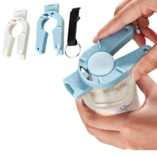 리치봄 만능 뚜껑 병따개 뚜껑따개 오프너 휴대용, 2개, 흰색+하늘색